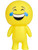 Yellow Crying And Laughing Emoticon Emoji Squeaky Squeeze Figure Relief Toy