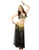 Womens Sexy Black And Gold Arabian Jeweled Beaded Belle Dancer Costume