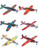 12 Set Of 8" Foam Gliders Planes Toys