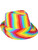 Adults Rainbow Pride Gangster Clown Fedora Hat Cap Costume Accessory