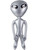 Outerspace Extra-terrestrial Galaxy Silver Alien Inflatable 36"