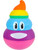 Texting Emoji Rainbow Poop Emoticon 3D Pool Party Inflatable 24"