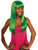 Aqua Doll Mermaid Sea Green Wig Women's Costume Accessory