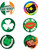 Set of 6 Saint Patrick's Day St Patty's Buttons