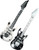 Set of 12 Inflatable White and Black Hero Costume Party Decoration Guitar
