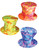 Lot of 12 Adults Deluxe Velvet 70s 60s Hippie Groovy Funky Retro Tie-Dye Top Hat