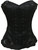 Womens Satin Romance Black Irene Fullbust Rear Lacing Costume Corset