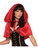 Womens Little Red Riding Hooded Short Hooded Cape Costume Accessory