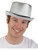 Adults Metallic Silver Top Hat Costume Accessory