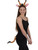 Velvet Giraffe Ears Headband and Tail Costume Accessory Set