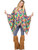 Adult's Womens Tie-Dye Hippie Poncho Costume One Size 4-14