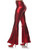 Women's 70s Metallic Red Bell Bottom Costume Pants