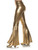 Women's 70s Metallic Gold Bell Bottom Costume Pants