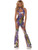 Women's 70s Multi-Color Disco Boogie Jumpsuit Costume