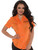 Women's Orange Prisoner Fitted Costume Shirt