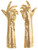 Women's Gold Sequin Gloves Costume Accessory