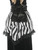 Women's Black And White Striped Bustle Costume Accessory