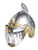 Adult's Silver Knight Crusader Cage Helmet Costume Accessory