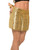 Womens 70s Disco Diva Gold Sequin Costume Skirt
