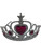 New Beauty Queen Pagent Costume Tiara with Dark Pink Heart