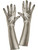 Women's Silver Metallic Gloves Costume Accessory