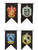 Harry Potter House Flag Banners 4 Pack Bundle