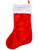 Christmas Red Plush Faux Fur Trim 16" Classic Stocking