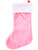 Christmas Pink Plush Faux Fur Trim 16" Classic Stocking