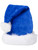 Christmas Blue Plush Faux Fur Trim Santa Hat Costume Accessory