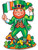 Saint Patrick's Day Leprechaun Flag Waver Cut Out Decoration