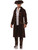 Men's Brown Pirate Captain Coat And Hat Set Costume