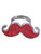 Pink Silver Hipster Trendy Costume Moustache Shiny Sparkle Bling Ring