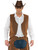 Men's Wild West Sheriff Cowboy Brown Costume Vest