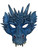 Mythical Bright Blue Dragon Mask Costume Accessory