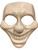 Adult's White Cartoon Face Hard Mask Costume Accessory