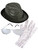 MJ King Of Pop Costume Bundle With Sequin Fedora Hat Glove And Sunglasses