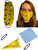 Reusable DIY Yellow  Bandana Fold And Tuck Face Mask Kit With 6 Filters