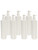 15 Pack Refillable 16 Oz White HDPE Plastic Pump Dispenser Viewstrip Bottles