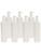 7 Pack Refillable 16 Oz White HDPE Plastic Pump Dispenser Bottles With Viewstrip