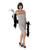 Roaring 20s 1920 Silver Flapper Dress Women's Costume