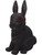 Black Rabid Devil Rabbit Decoration