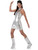 Sexy Silver 70s Secret Agent Diva Women's Costume