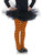 Child's Orange And Black Stripe Tights XL 11-13 Costume Accessory