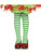Child's Green And White Stripe Tights Large 7-10 Costume Accessory