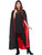 Womens Inner Red Gothic Vampire Black Hooded Cape Costume Accessory