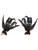 Adult's Black Articulating Finger Gloves Costume Accessory