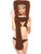 Plush Domo Hood With Wrap Around Mouth Costume Accessory