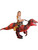 Child's Red Ride On Velociraptor Inflatable Costume