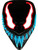 Symbiote Monster Mask With Red And Blue Party Wire EL Light Up Costume Accessory