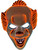 Horror Clown Mask 2-Color Orange White Party Wire EL Light Up Accessory